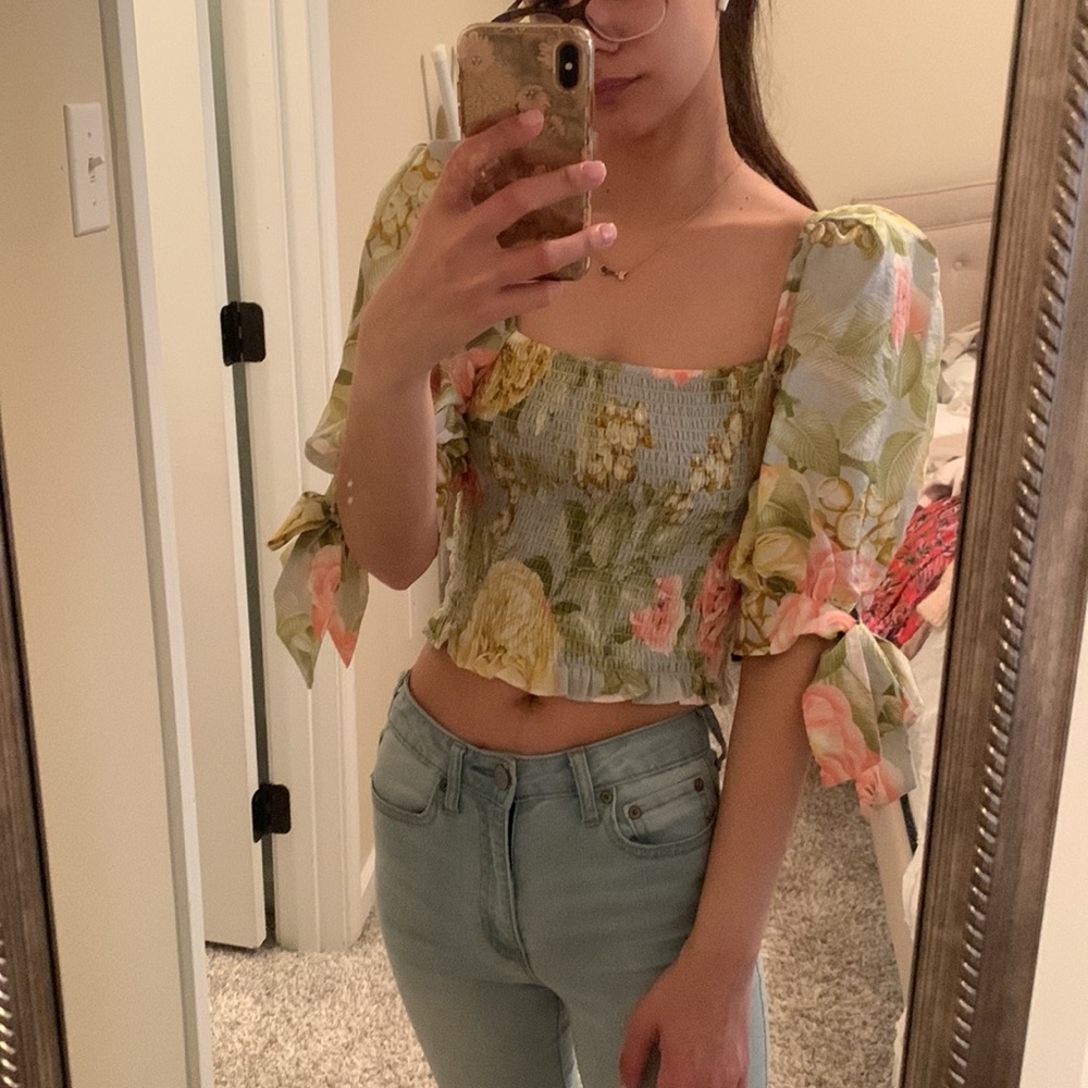 Express tropical print top 🐠 🏝️